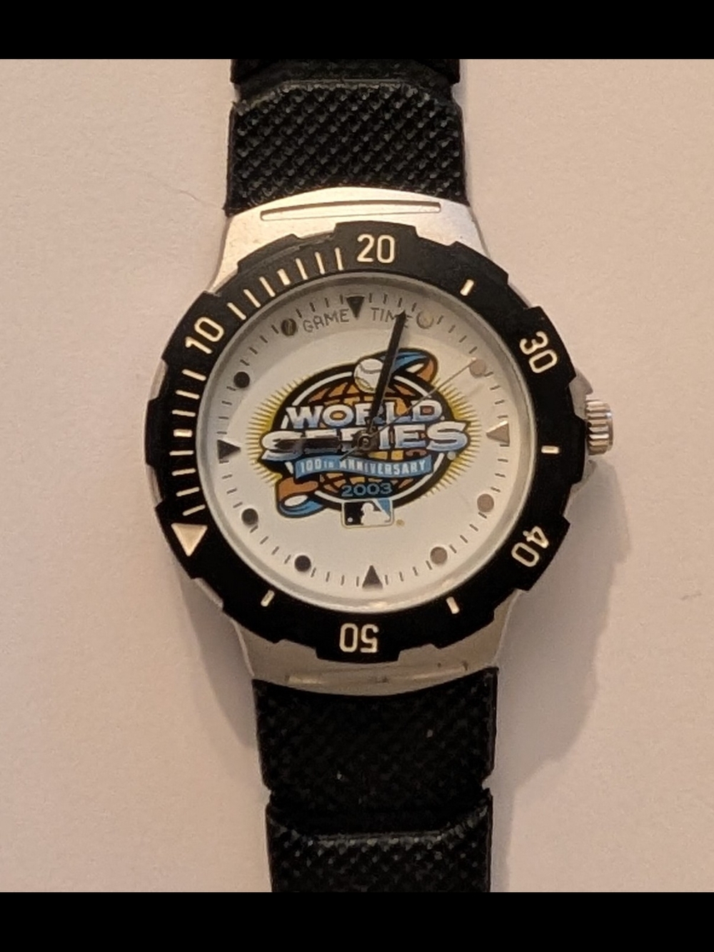 Working 2003 World Series Anniversary Game Time Watch - Black & White